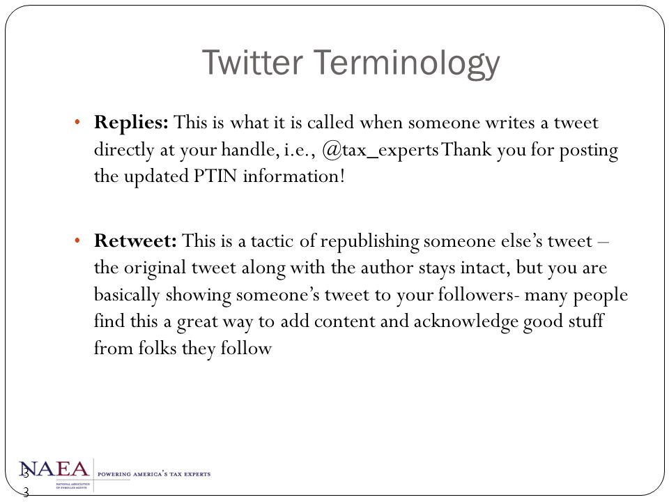 Twitter Terminology