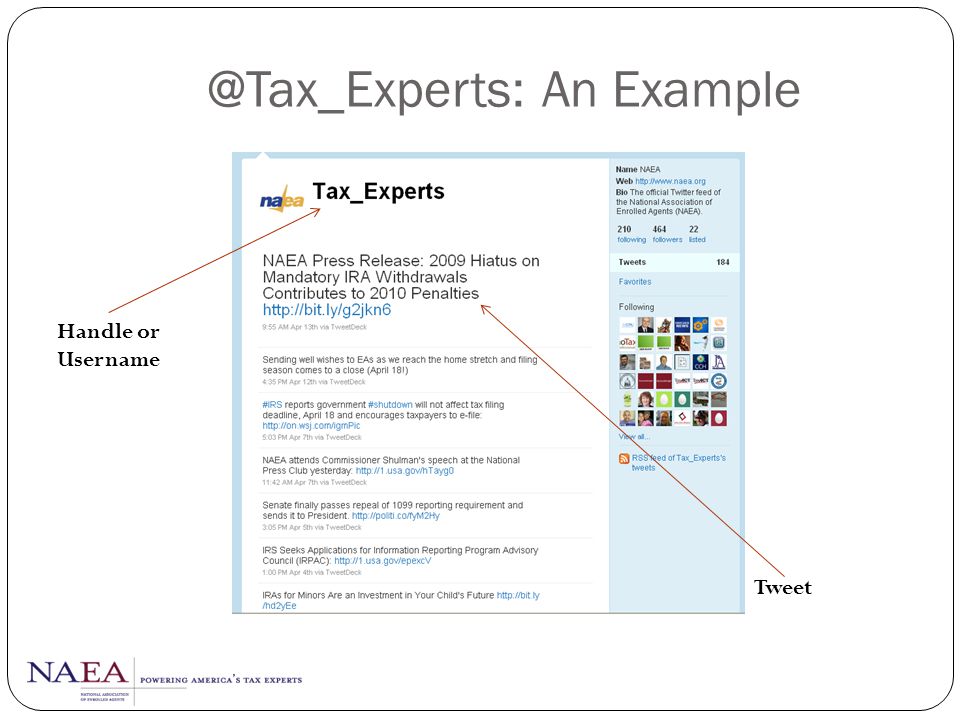 @Tax_Experts: An Example