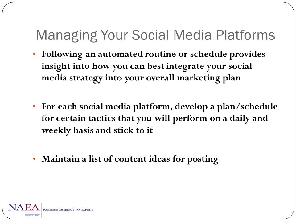 Managing Your Social Media Platforms