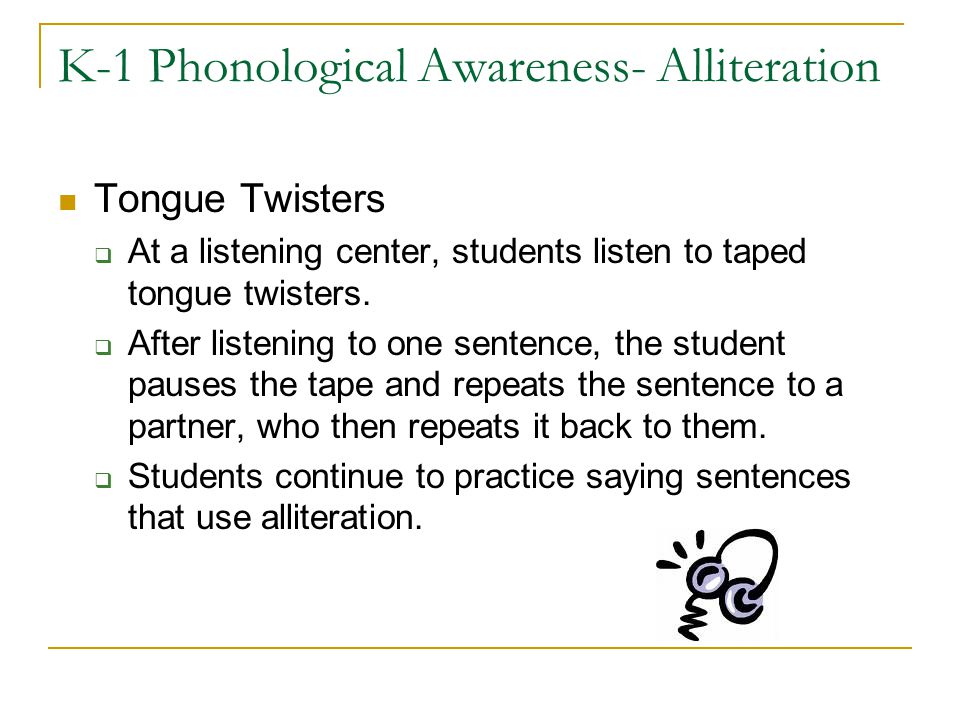 K-1 Phonological Awareness- Alliteration