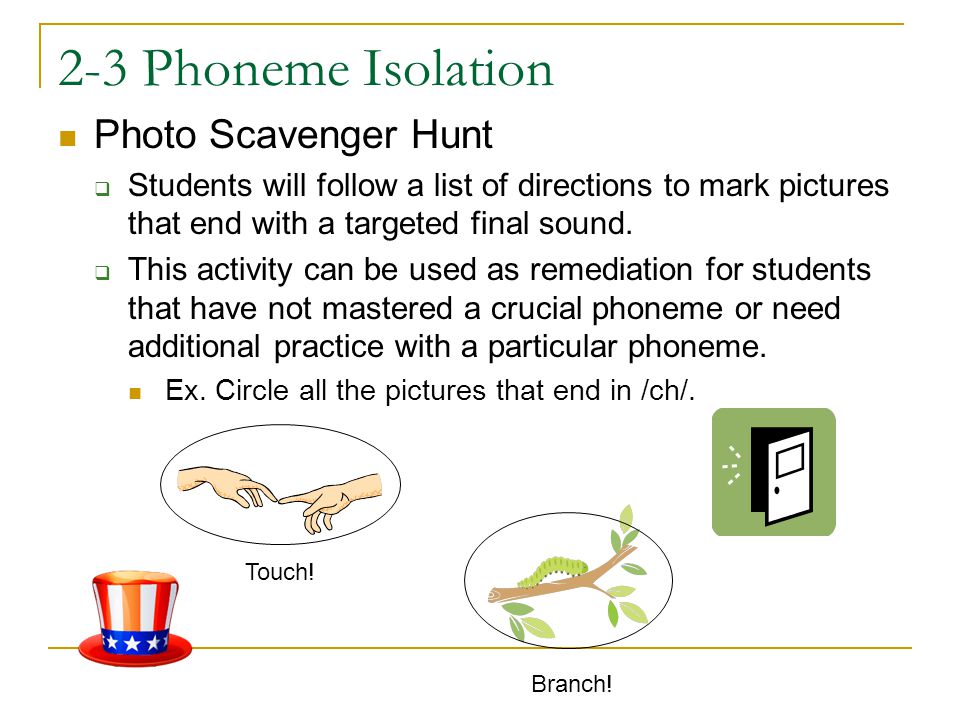 2-3 Phoneme Isolation Photo Scavenger Hunt