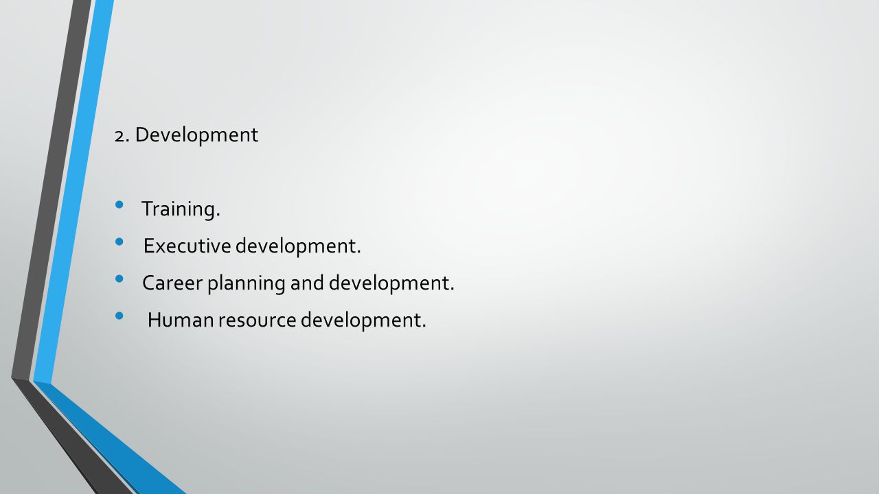 2. Development Training. Executive development.