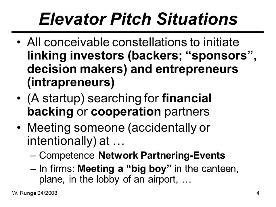 The Elevator Pitch Pitching In 30 120 Seconds Ppt Video Online