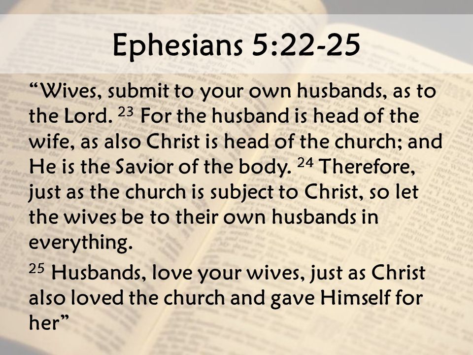 Ephesians 5:22-25