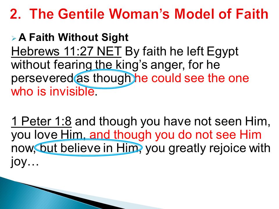 2. The Gentile Woman’s Model of Faith