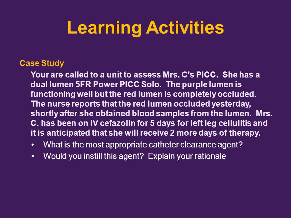 Learning Activities Case Study