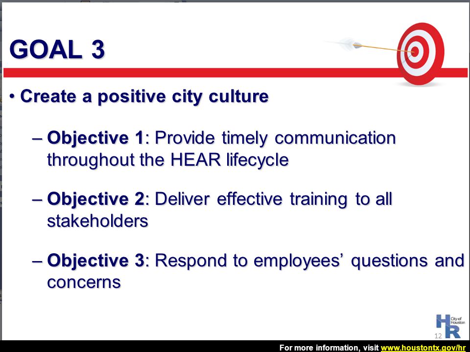 GOAL 3 Create a positive city culture