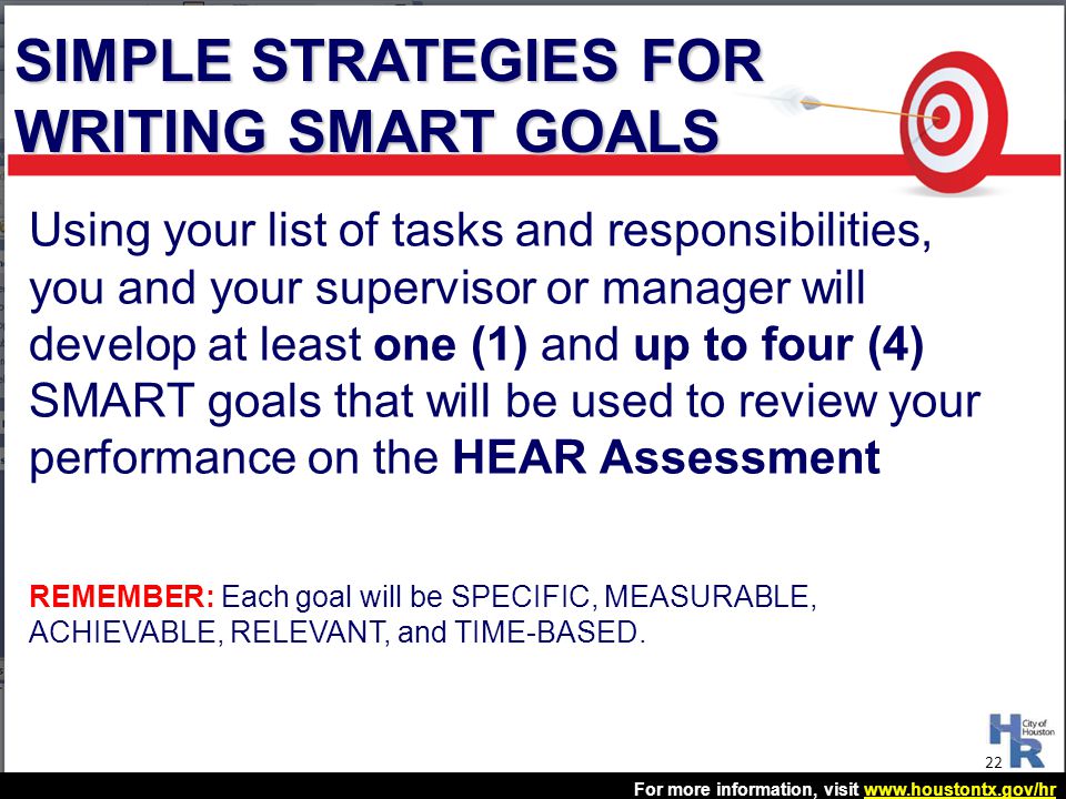 SIMPLE STRATEGIES FOR WRITING SMART GOALS