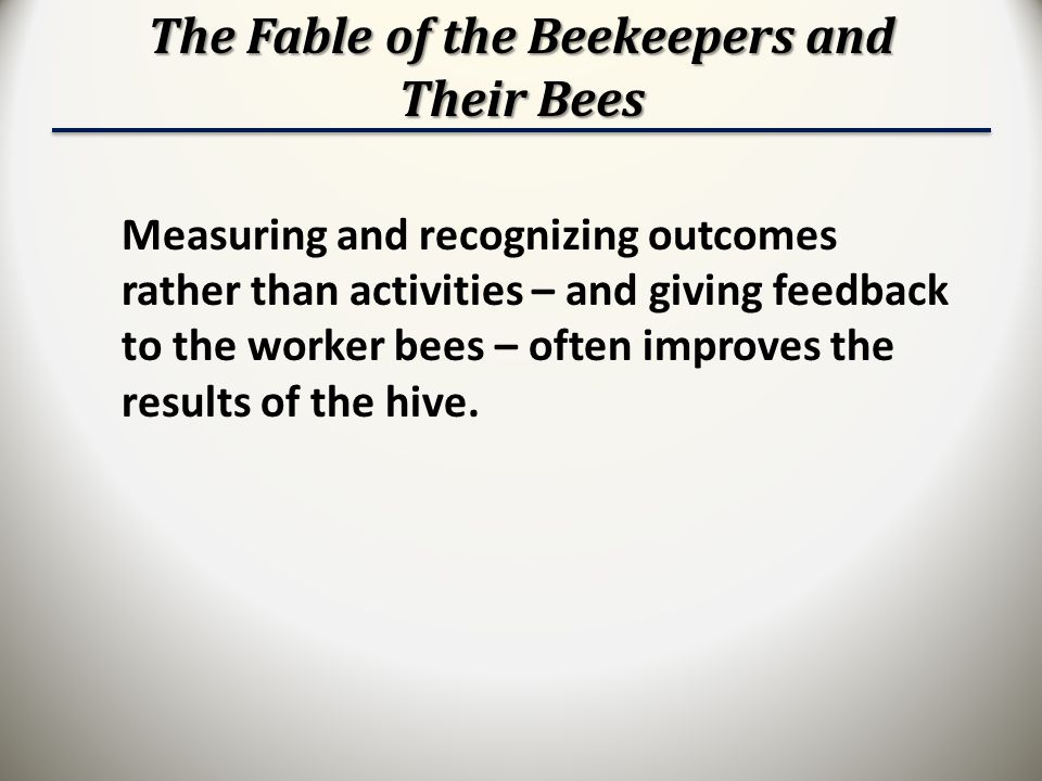The Fable of the Beekeepers and Their Bees