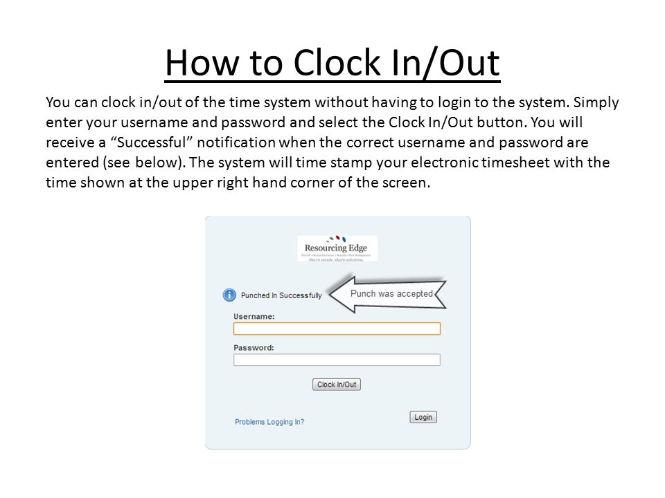 How to Clock In/Out