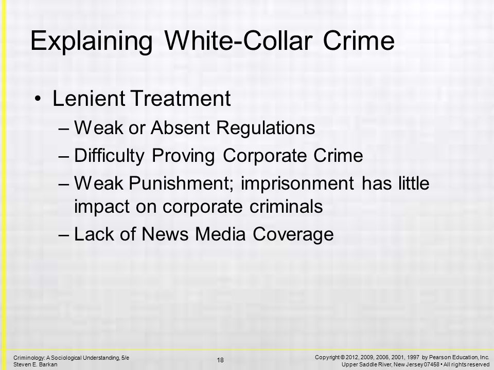 Reducing White-Collar Crime
