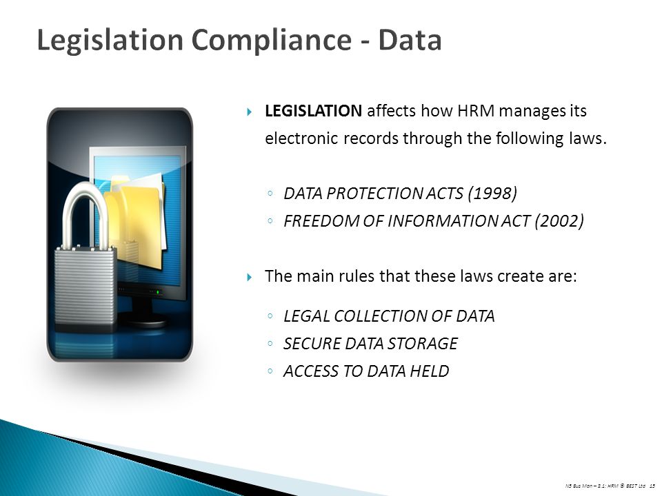 Legislation Compliance - Data