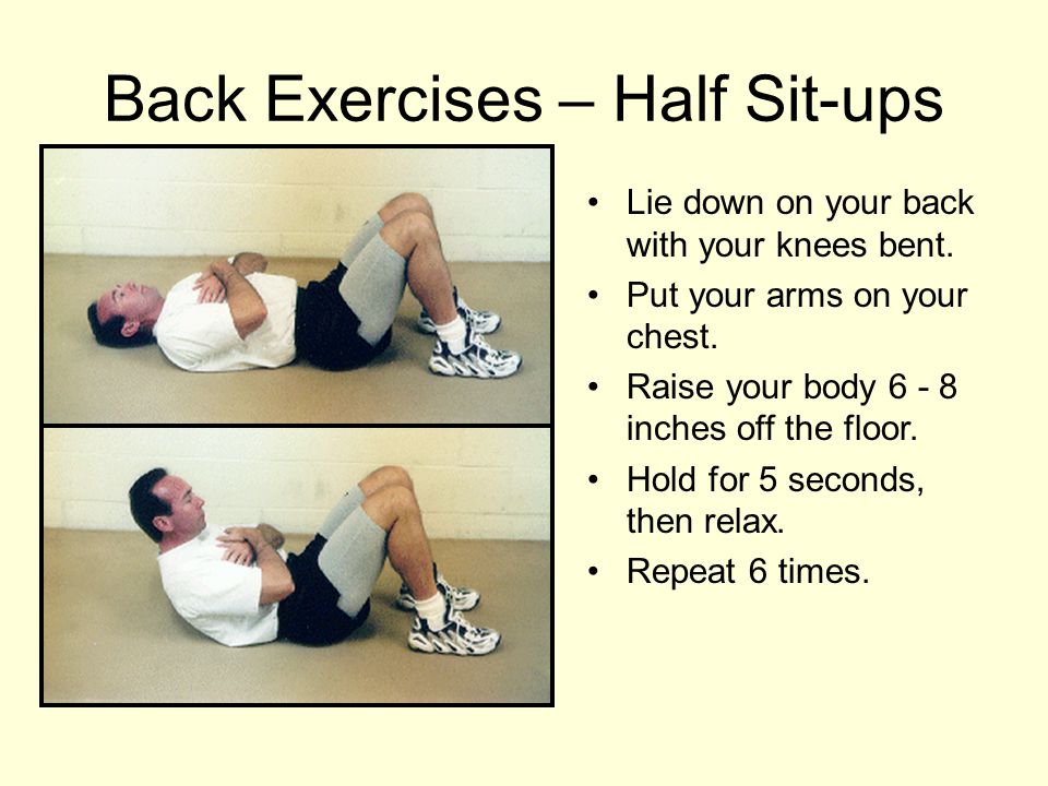 Back Exercises – Half Sit-ups