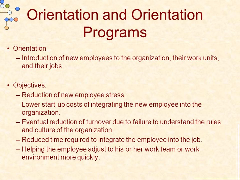 objectives of orientation program for students