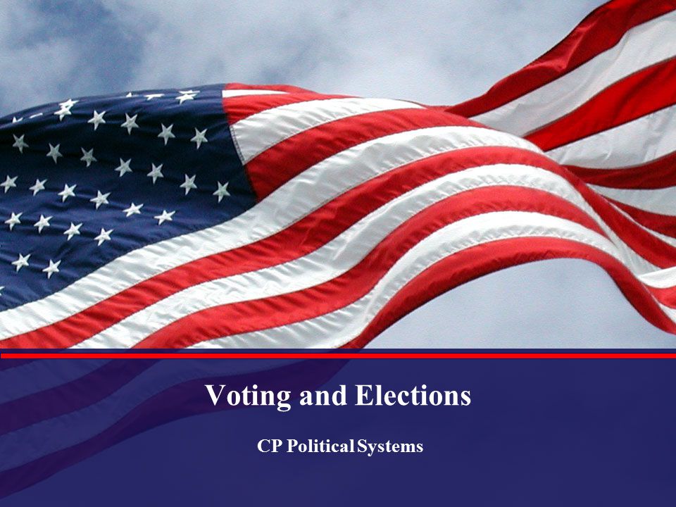Voting and Elections CP Political Systems