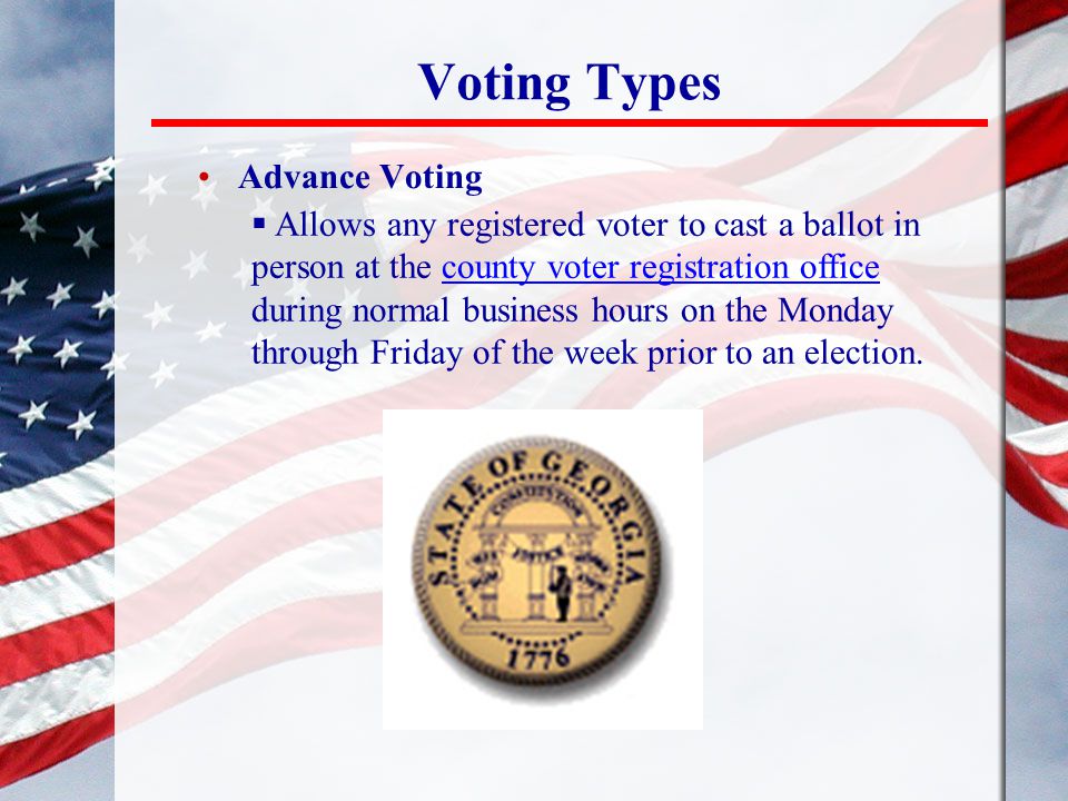 Voting Types Advance Voting