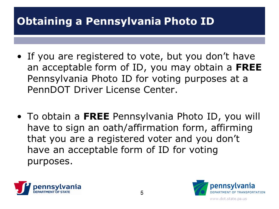 Obtaining a Pennsylvania Photo ID