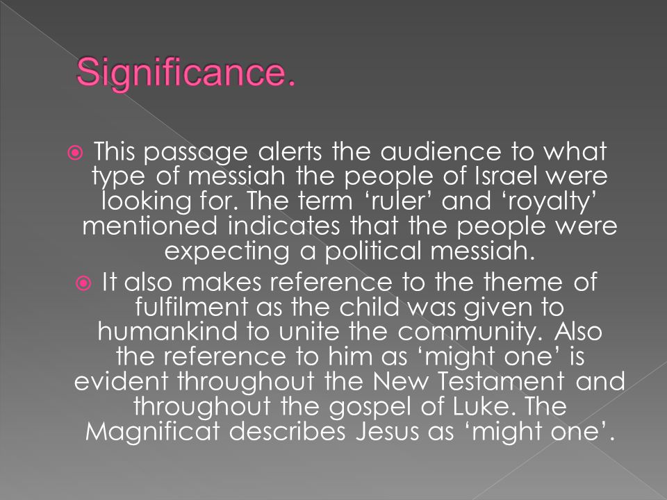 Significance.
