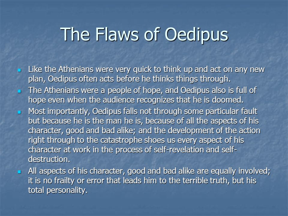 oedipus flaws