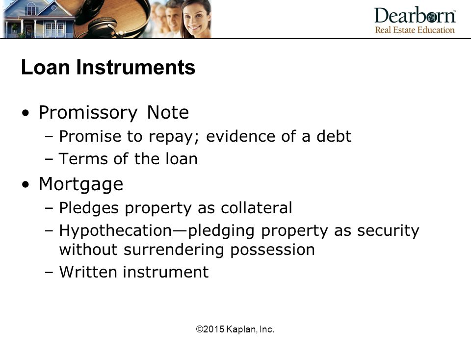 Loan Instruments Promissory Note Mortgage