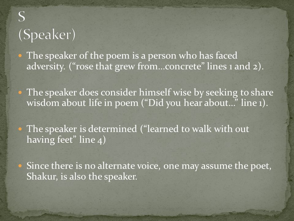 The Rose That Grew From Concrete By Tupac Shukar Ppt Video Online Download