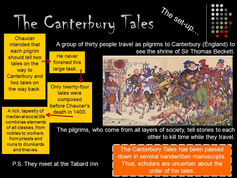The Canterbury Tales by: Geoffrey Chaucer 1340s (ish) ppt download
