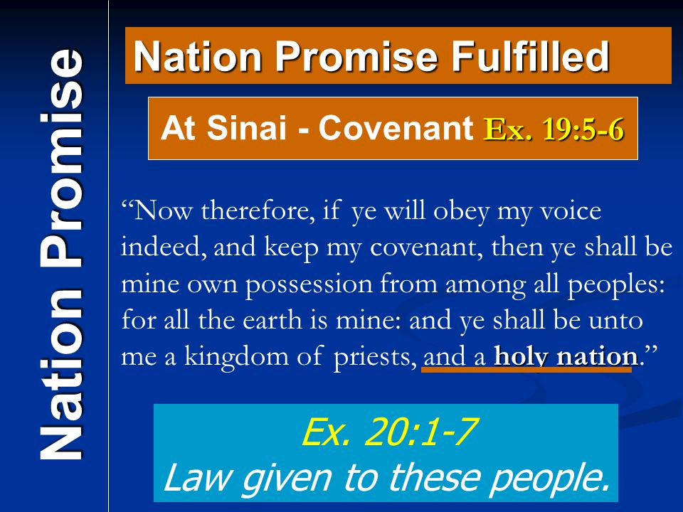 At Sinai - Covenant Ex. 19:5-6