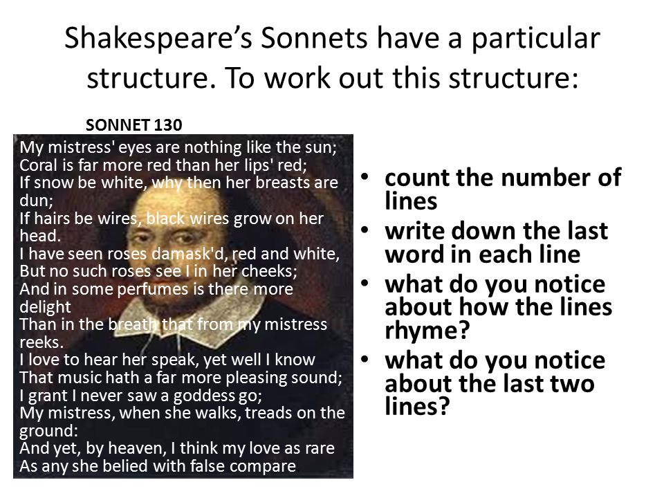 Shakespeare’s Sonnets have a particular structure