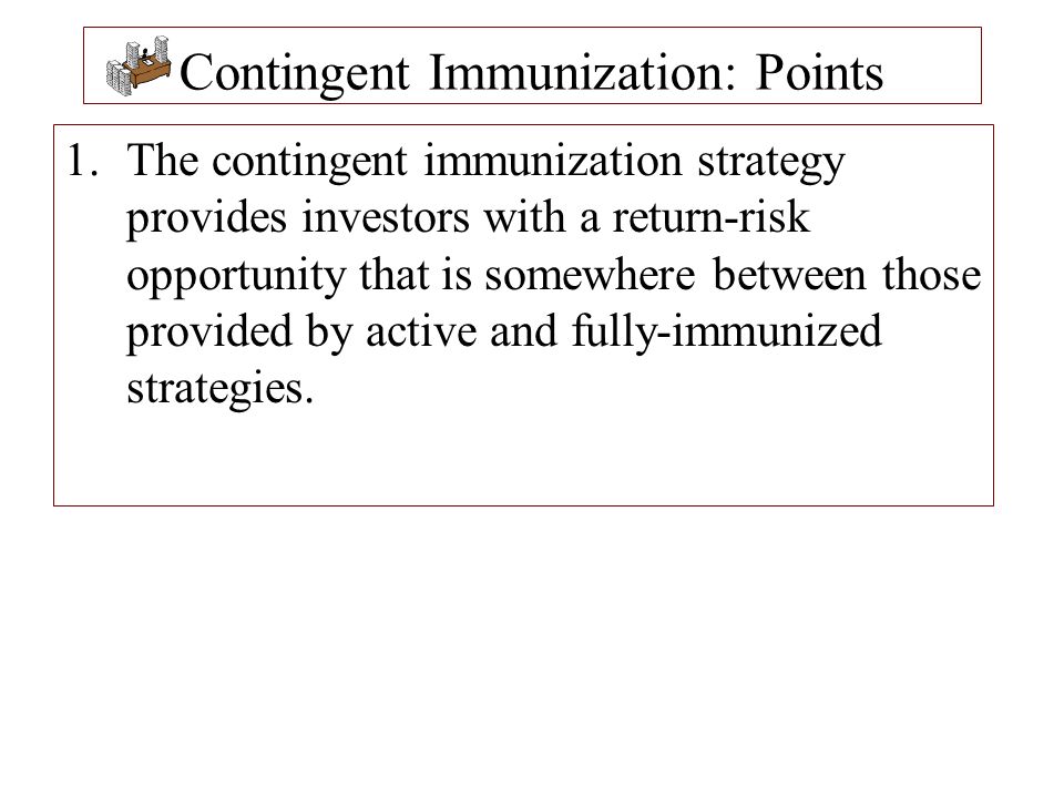 Contingent Immunization: Points