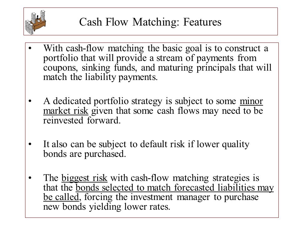 Cash Flow Matching: Features