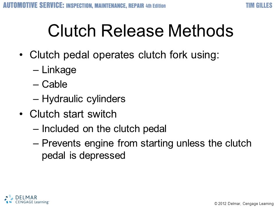 Clutch Release Methods