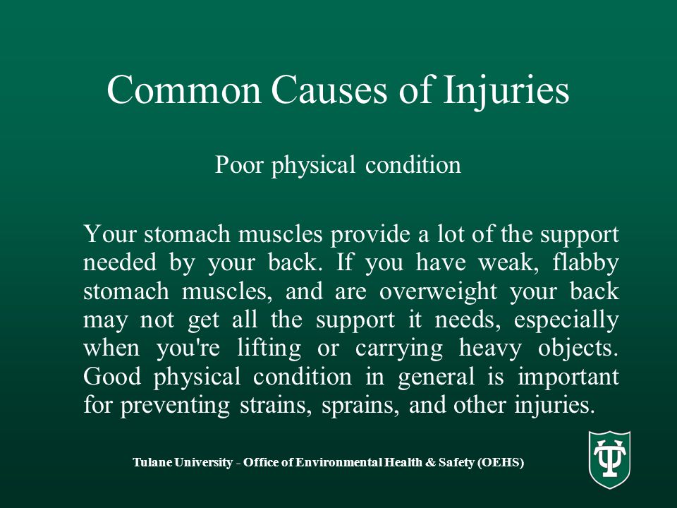 Common Causes of Injuries