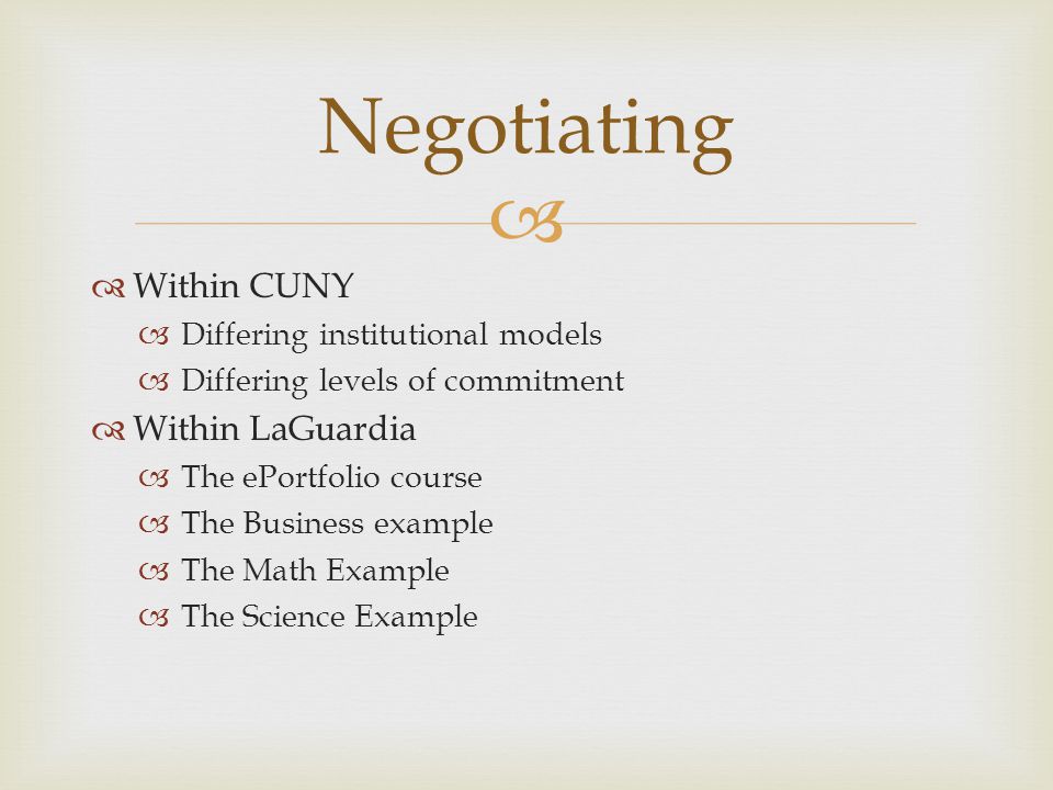 Negotiating Within CUNY Within LaGuardia