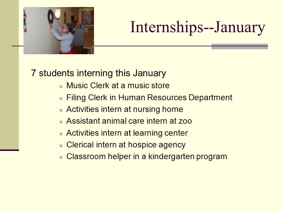 Internships--January