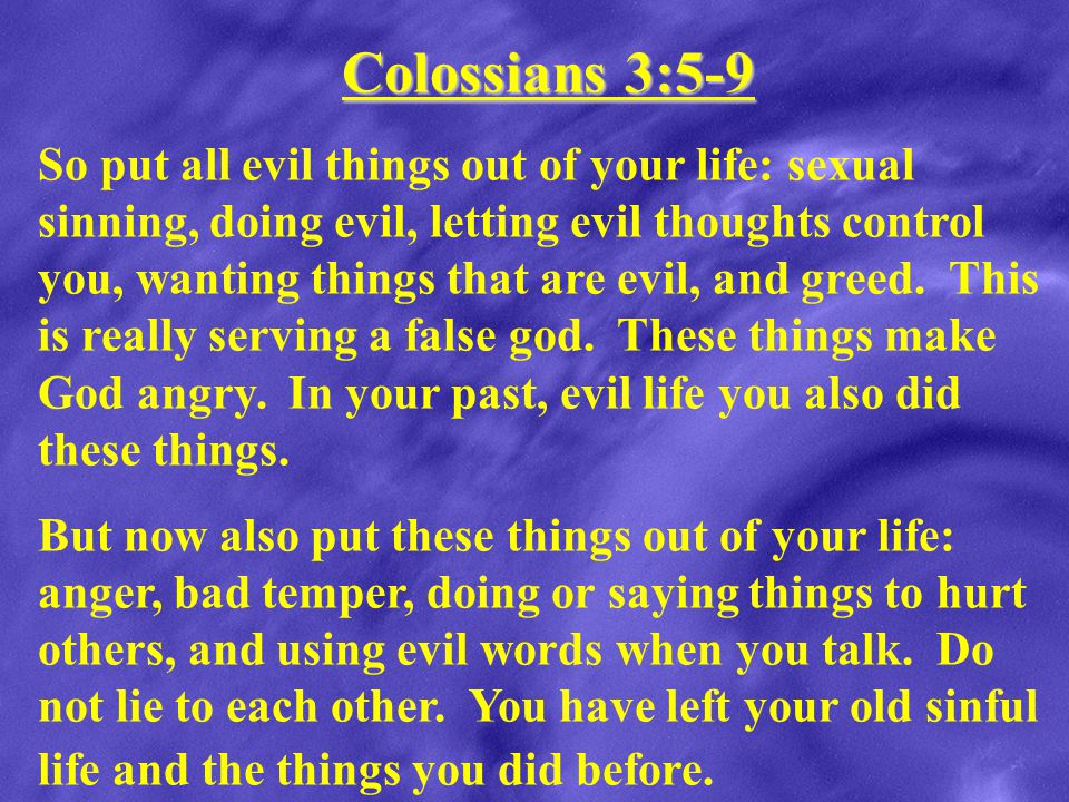 Colossians 3:5-9