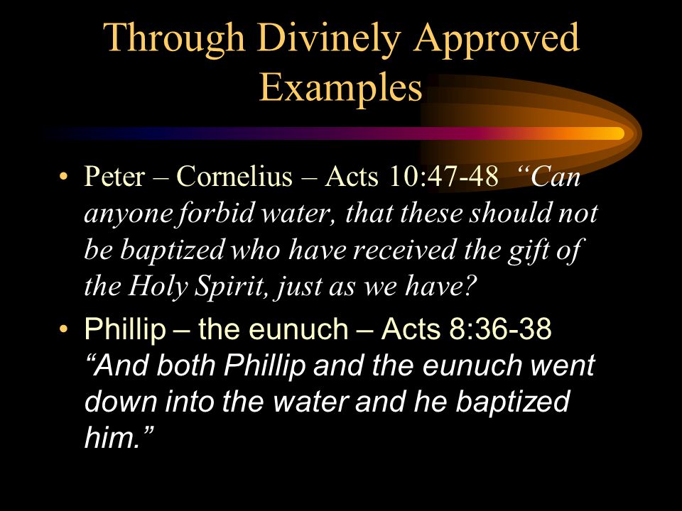 Through Divinely Approved Examples