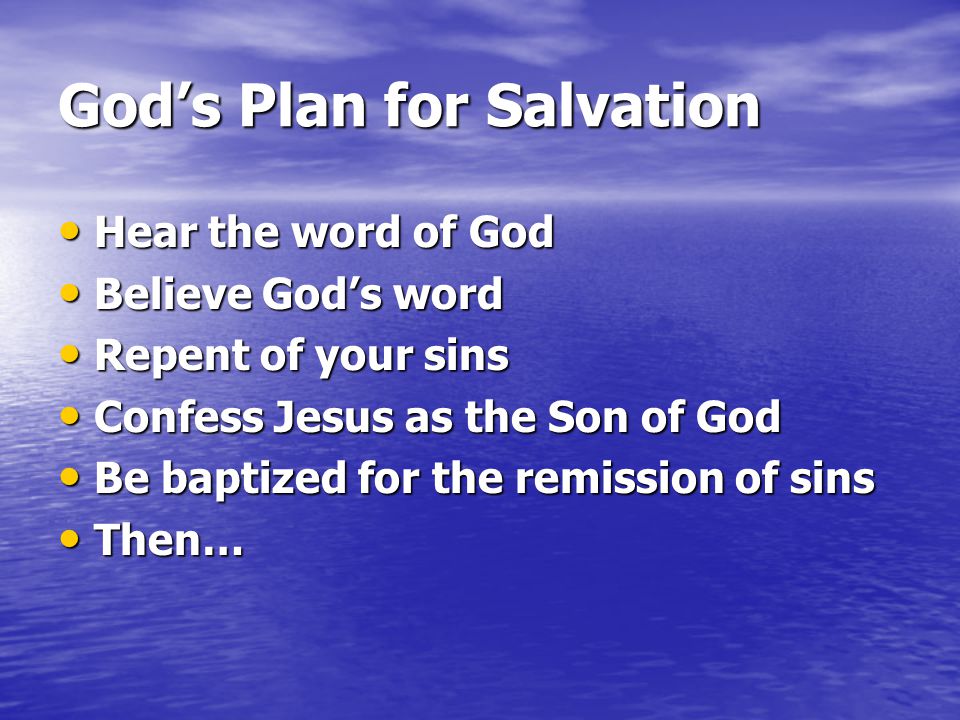 God’s Plan for Salvation