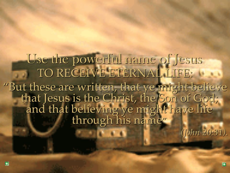 Use the powerful name of Jesus