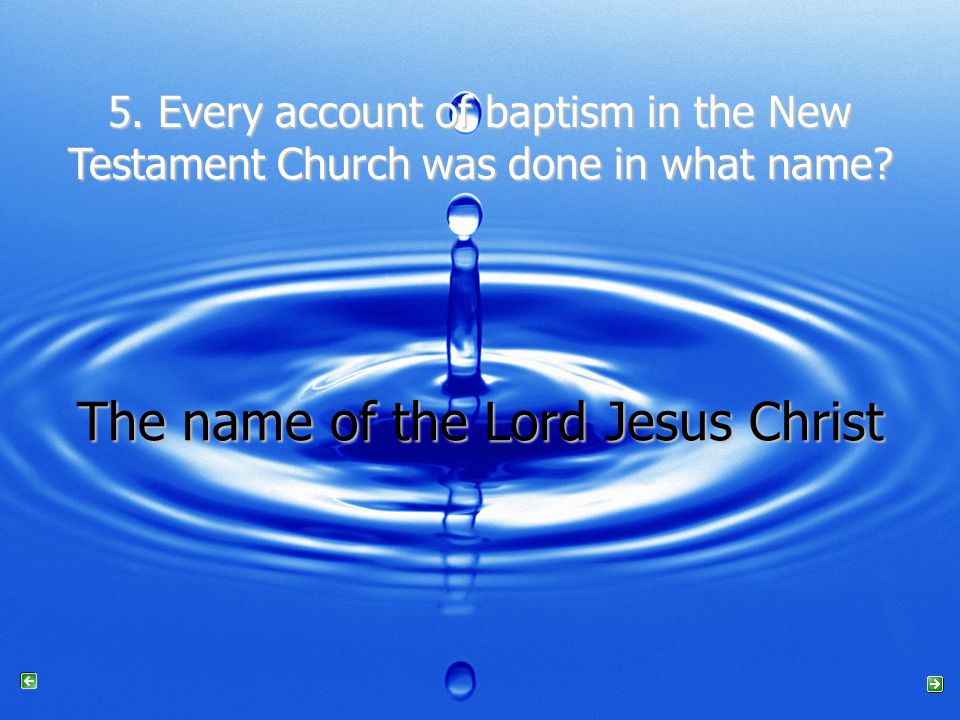 The name of the Lord Jesus Christ