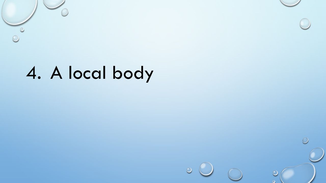 4. A local body
