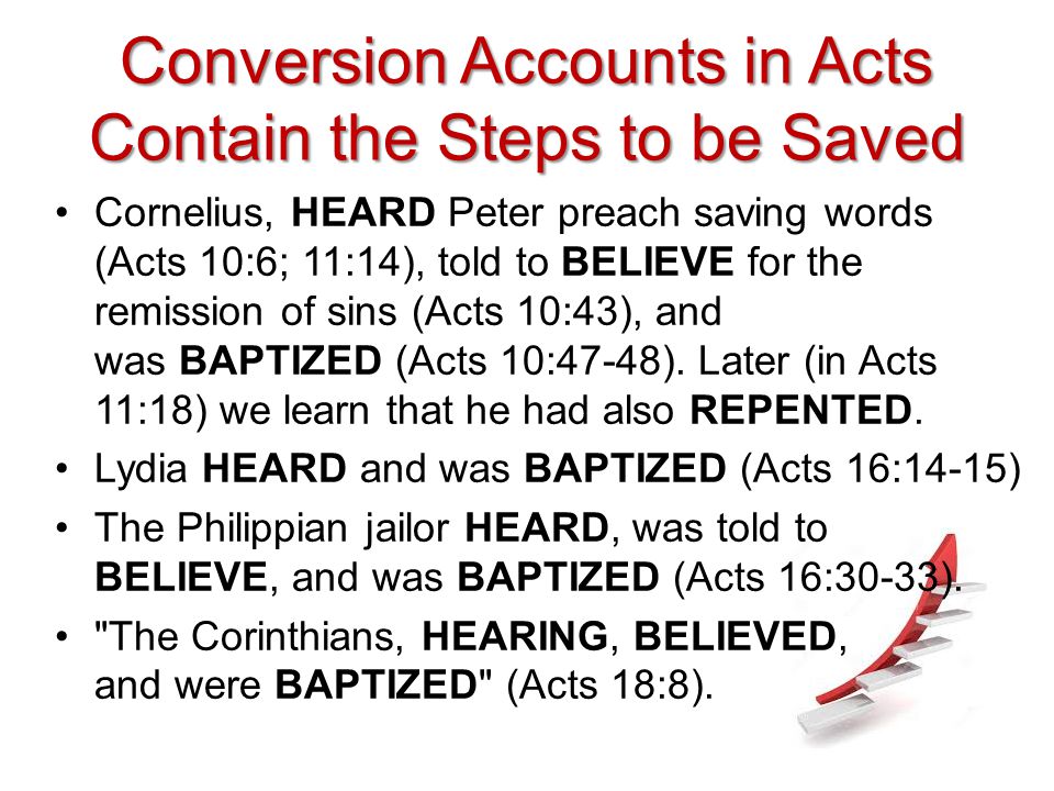 Conversion Accounts in Acts Contain the Steps to be Saved