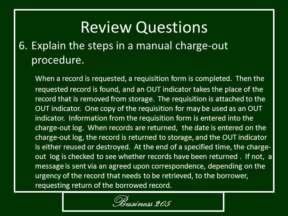 Review Questions Business 205