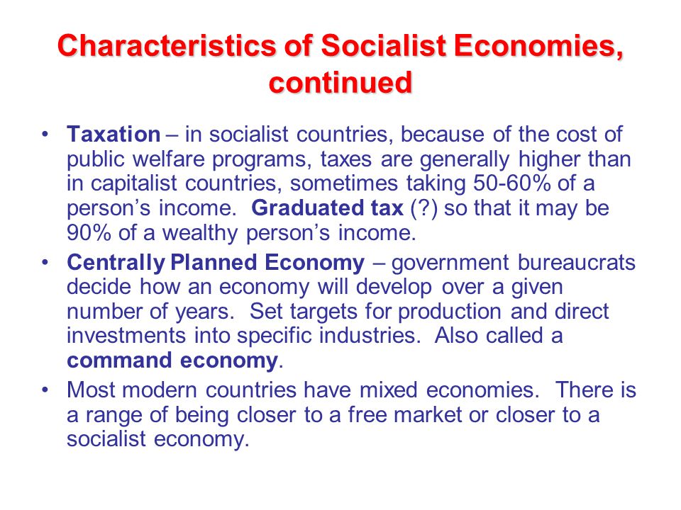 5 characteristics of socialism