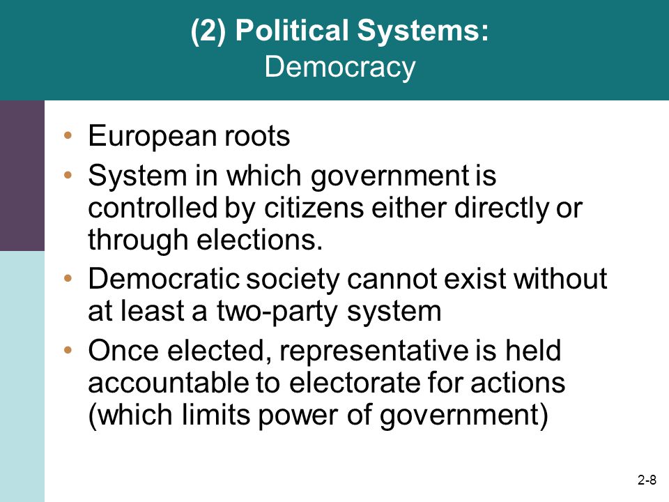 (2) Political Systems: Democracy