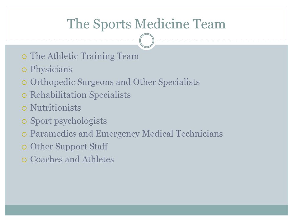 The Sports Medicine Team