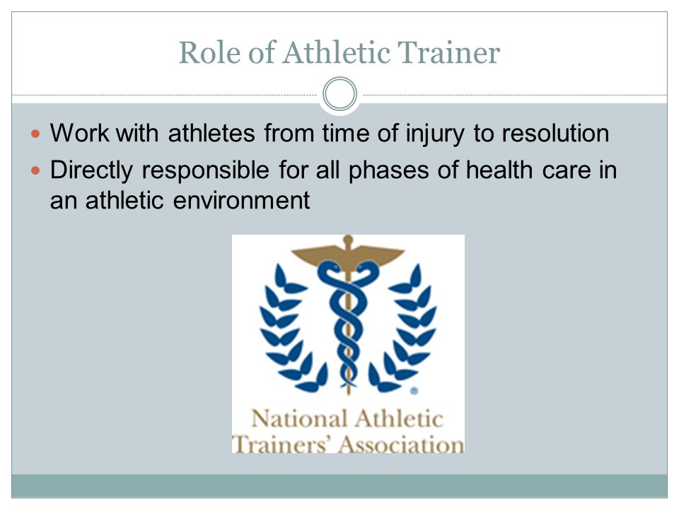 Role of Athletic Trainer