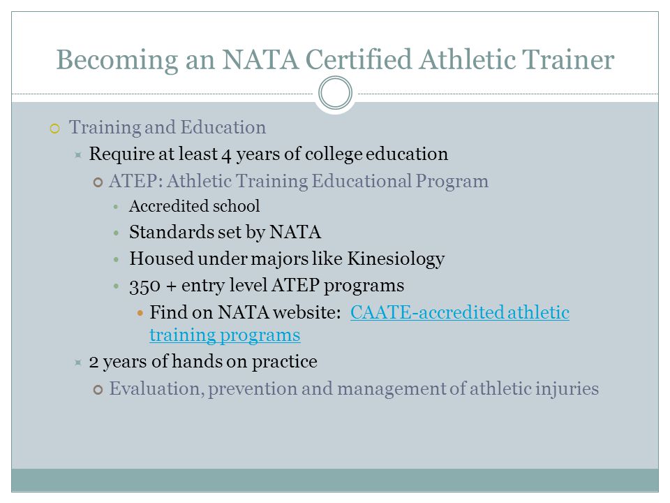 Becoming an NATA Certified Athletic Trainer