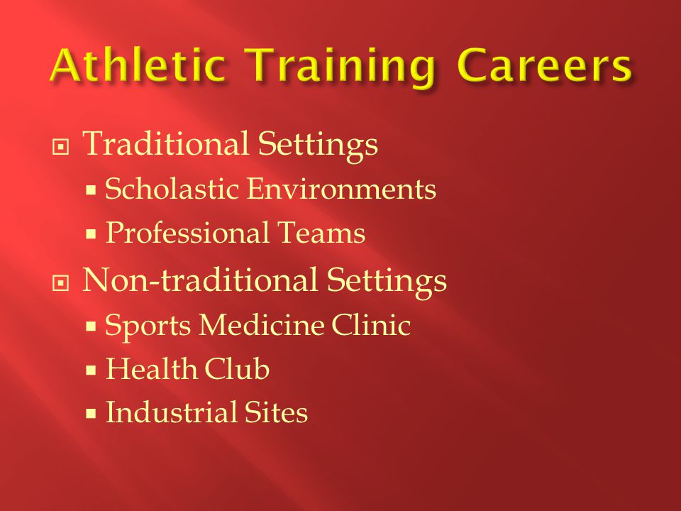 Athletic Training Careers