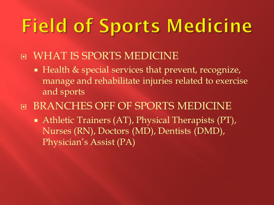 Field of Sports Medicine