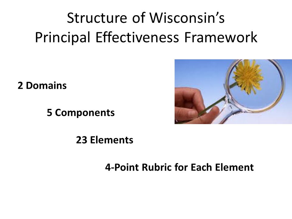 Structure of Wisconsin’s Principal Effectiveness Framework